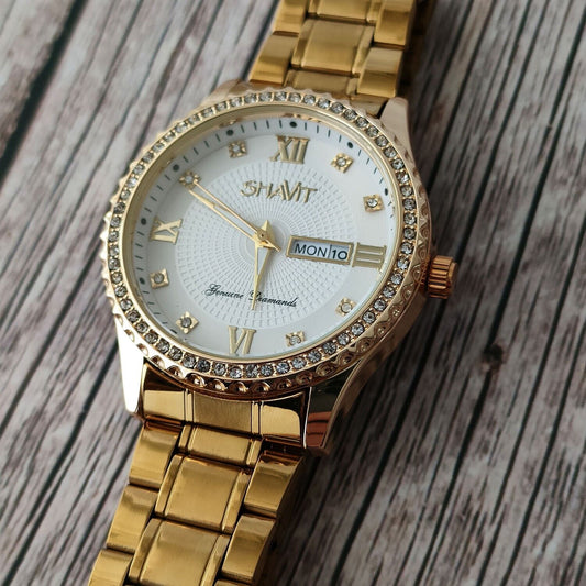 Men's Gold Watch Stainless Steel Quartz Wristwatch For MEN Relojes De Hombre