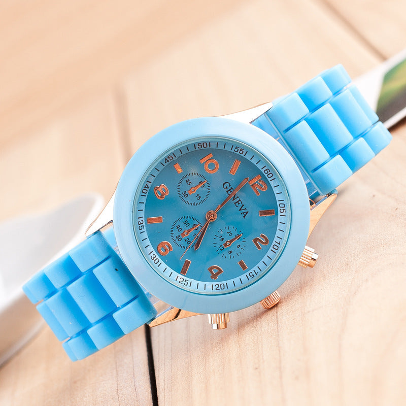 Silicone Couple Watches Trendy Fashion Men's And Women's Quartz Watch