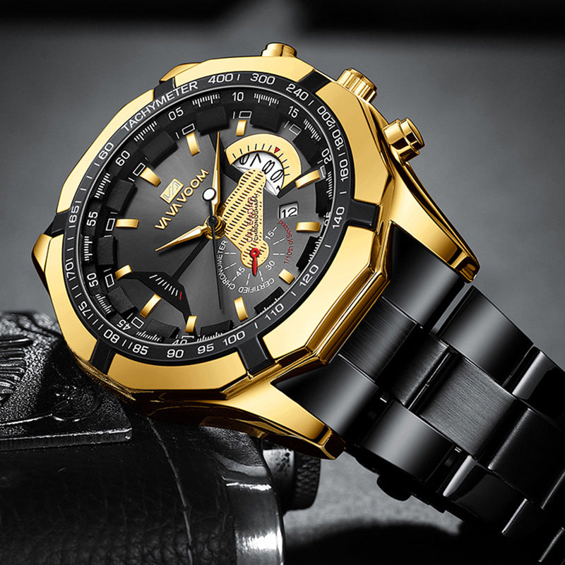 Men's Sports Luminous Non-Automatic Mechanical Multifunction Watch