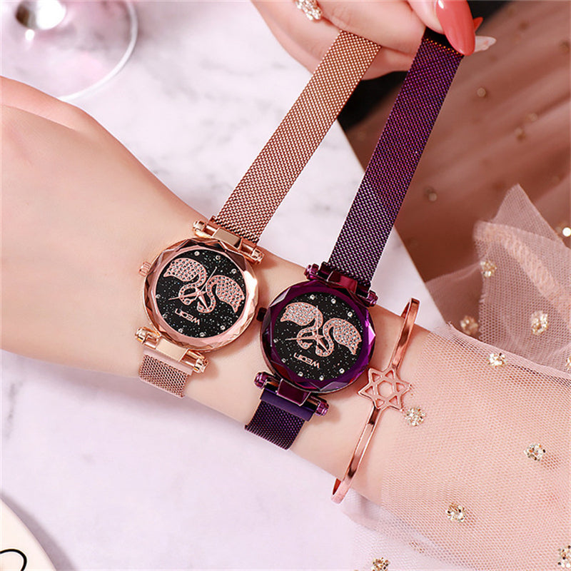 Magnet quartz ladies watch