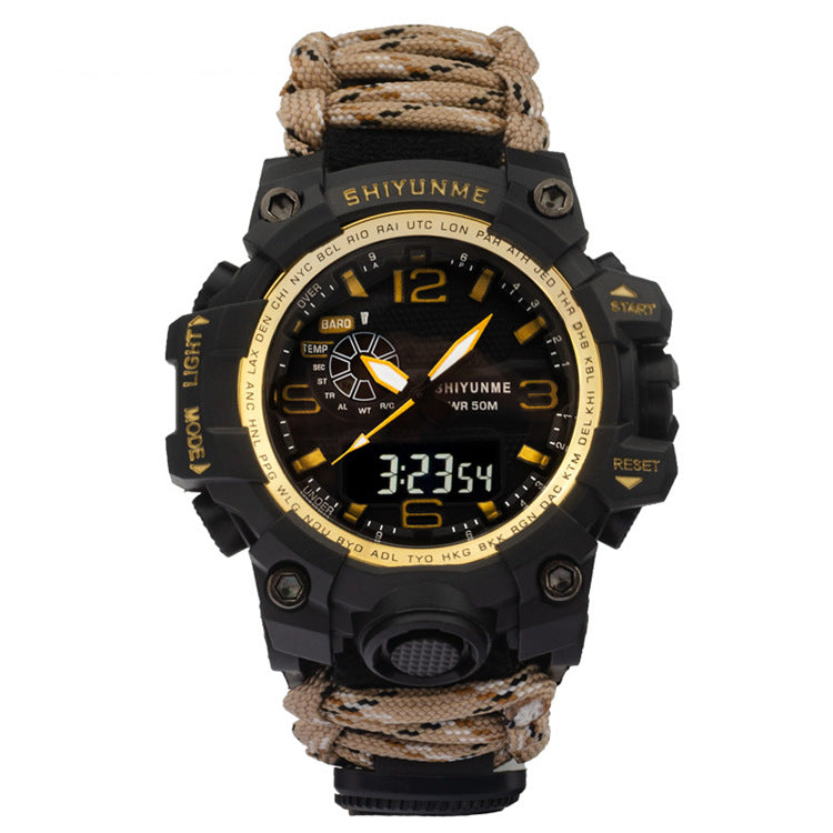 Sports Nylon Braided Rope Watch With Compass