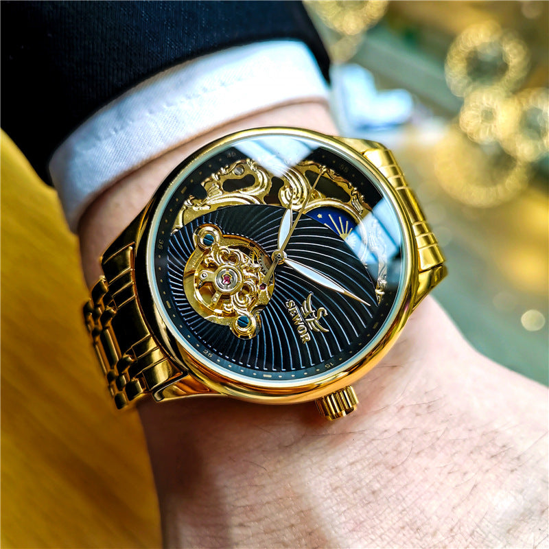 Automatic Mechanical Watch Men's Watch Skeleton Tourbillon Luminous