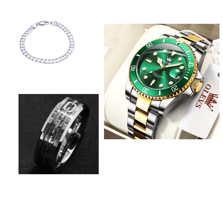 Watches Green Water Ghost Quartz Waterproof Men