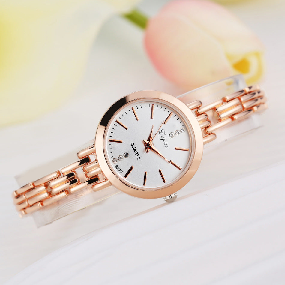 Narrow Strap Steel Strap Diamond Elegant Watch