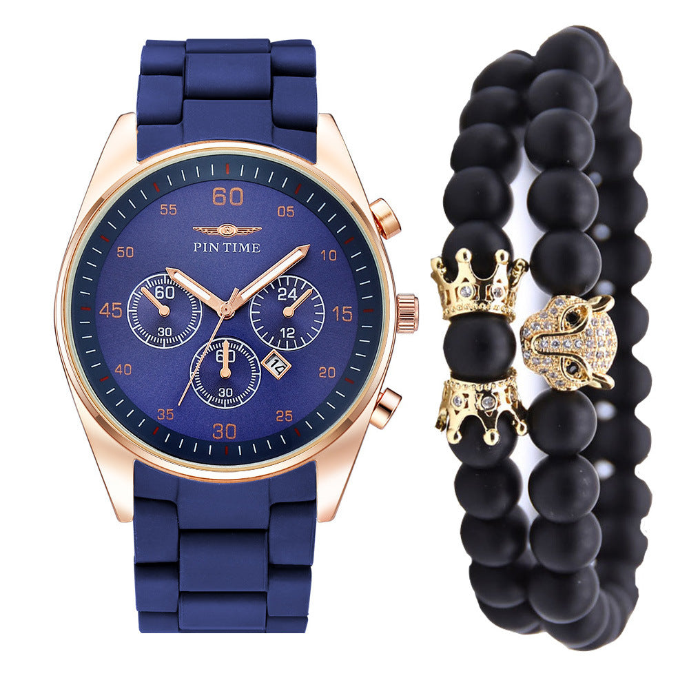 Fashion Silicone Chronograph Quartz Watch Bracelet