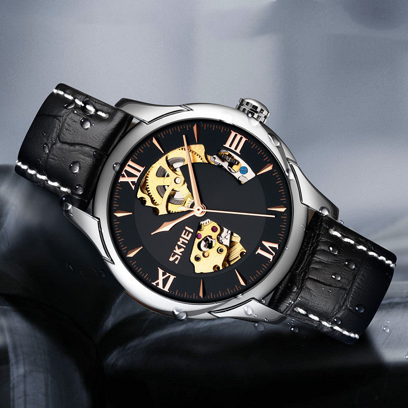 Waterproof Men's Automatic Skeleton Mechanical Watch