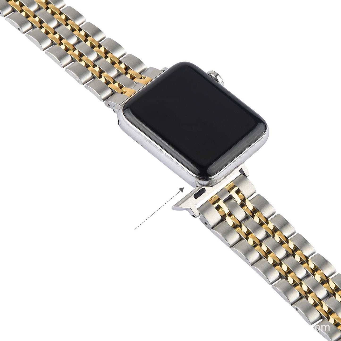 Seven-bead Stainless Steel Solid Metal Strap