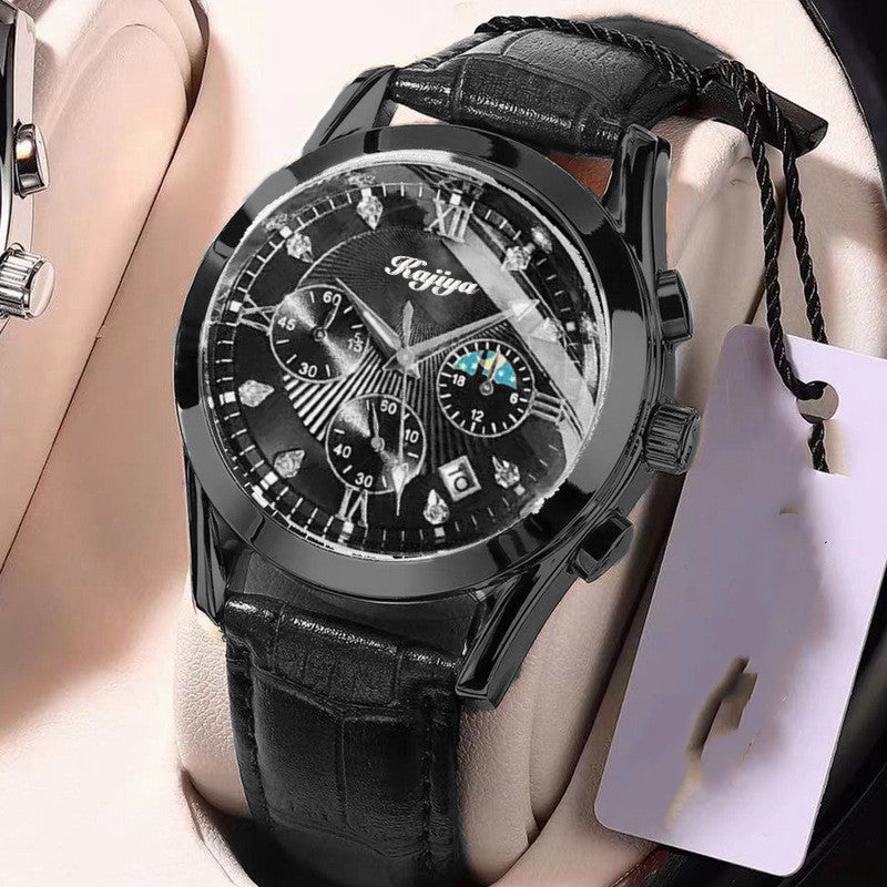 Watch Men's Steel Band Waterproof Luminous Fashion Non-mechanical Watch Automatic