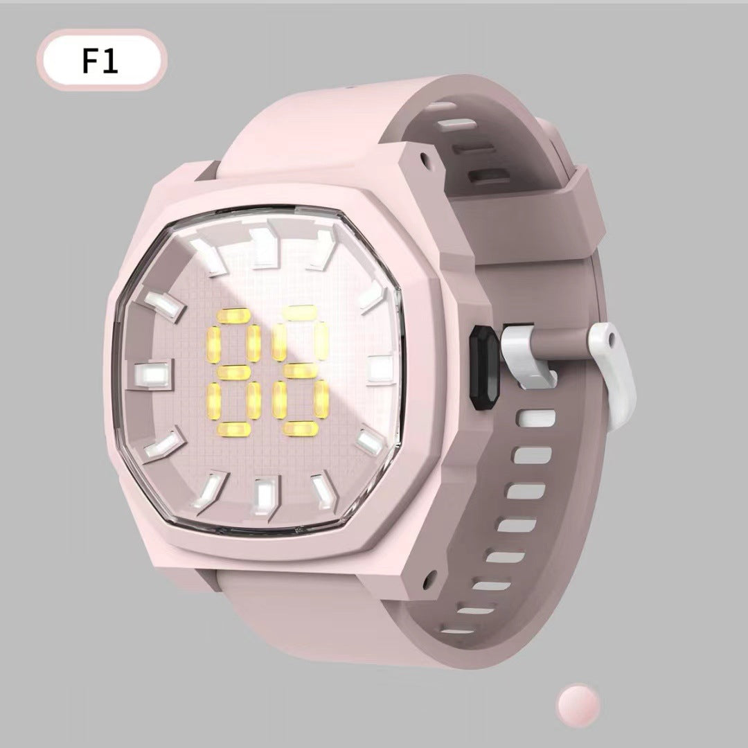 LED Electronic F1 Square 3D Digital Sports Kids Watch