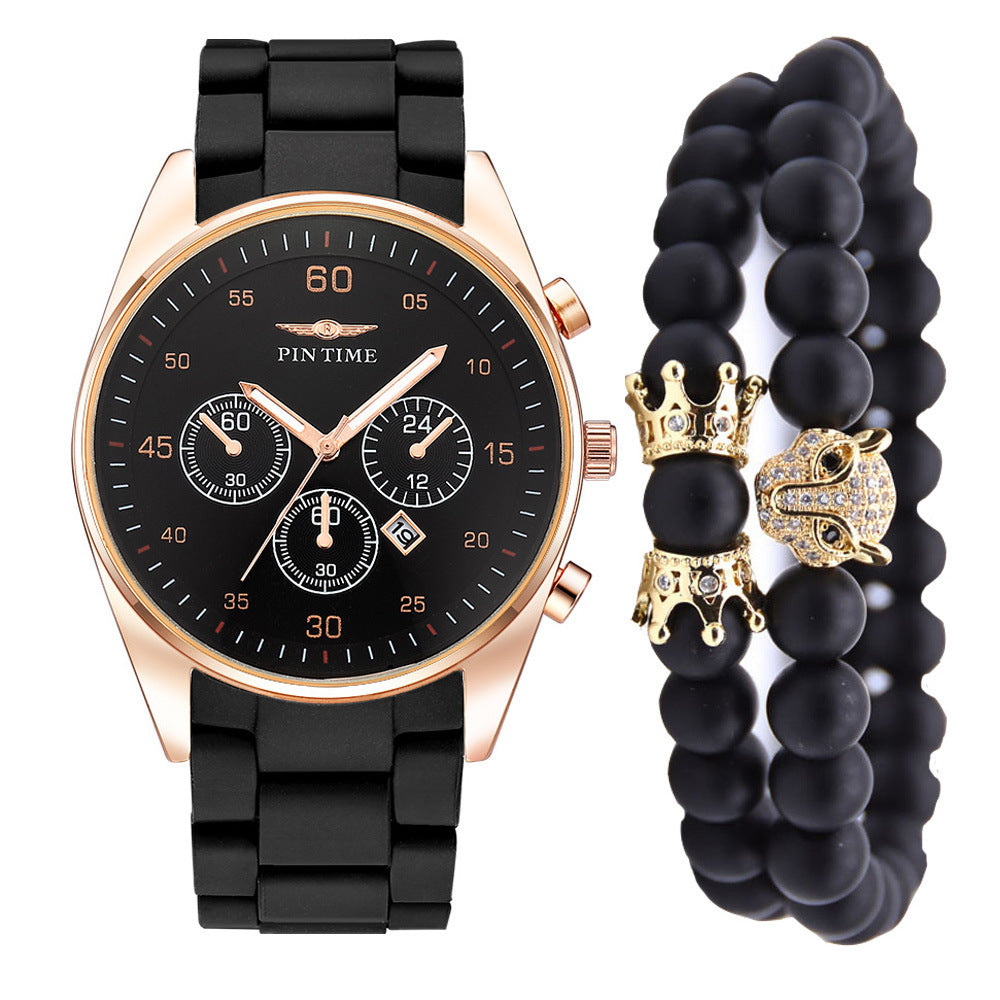 Fashion Silicone Chronograph Quartz Watch Bracelet