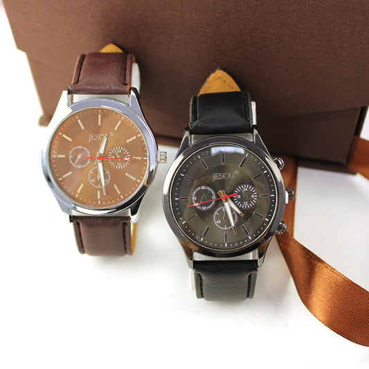 Men's Creative Packed Gift Box Watches Set Quartz Wrist Watch  Belt Wallet Cufflinks Pen Suit Mens Christmas Valentine's Gifts