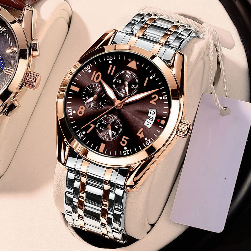 Automatic Mechanical Watch Men's Watch Luminous Calendar Waterproof Korean Fashion Quartz