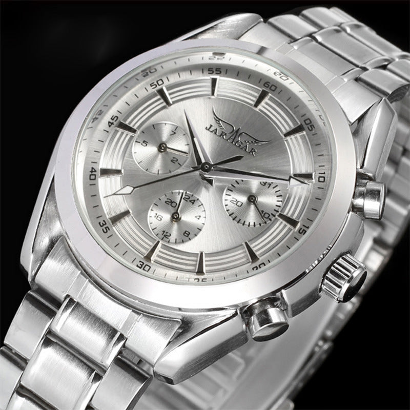 Men's Automatic 6-pin Steel Band Mechanical Watch