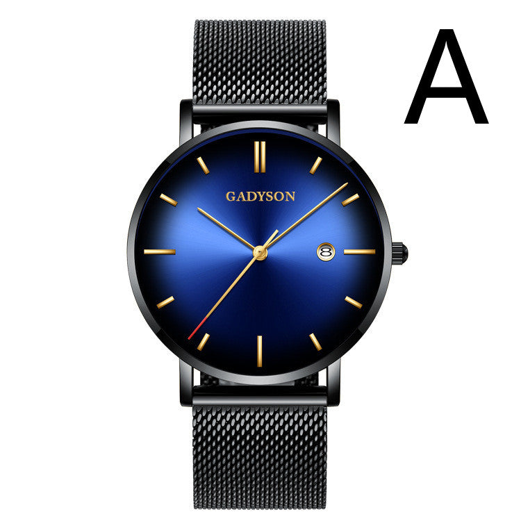 Watch Men's Simple Color Steel Watch Gradient Quartz Watch