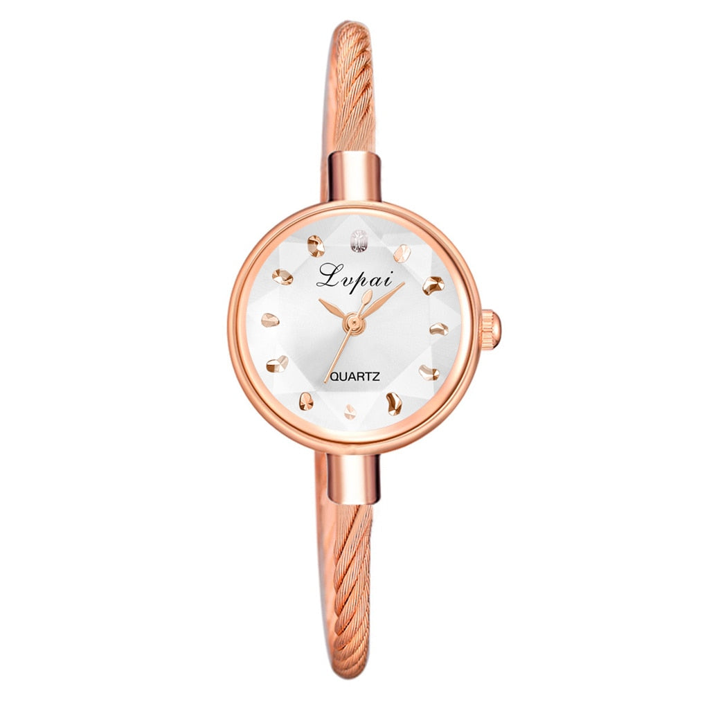 Brand New Ladies Watch Small Rose Gold Bangle Bracelet