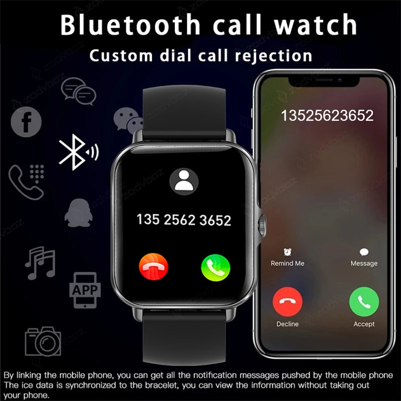 Bluetooth Answer Call Smart Watch Men Fitness Tracker