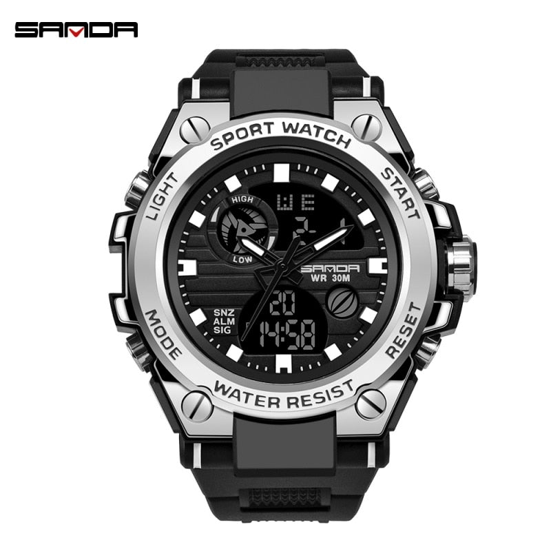 SANDA Brand G Style Men Digital Watch Shock Military Watches