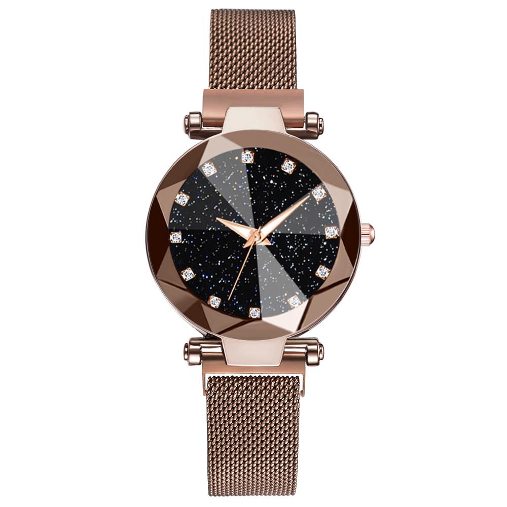 Ladies Magnetic Starry Sky Clock Luxury Women Watches Fashion Diamond