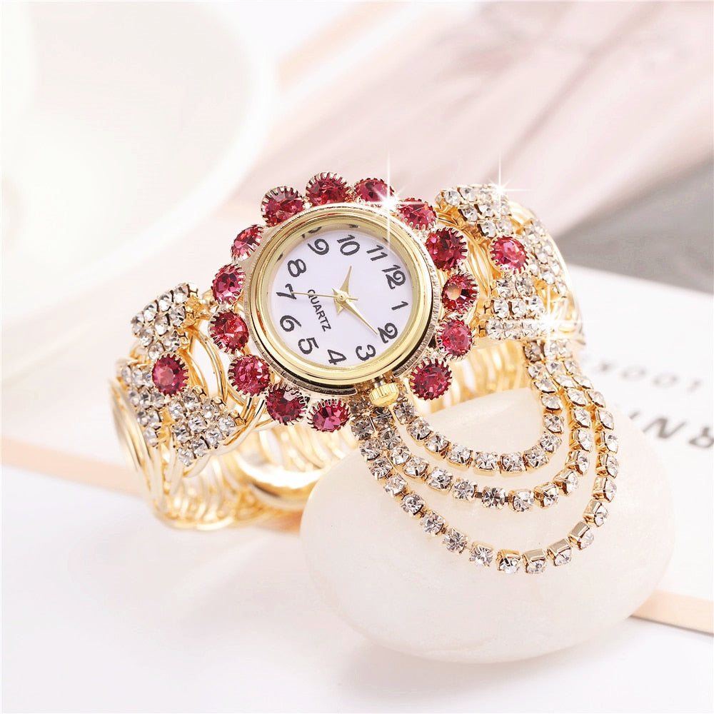 Top Brand Luxury Rhinestone Bracelet Watch Wristwatch