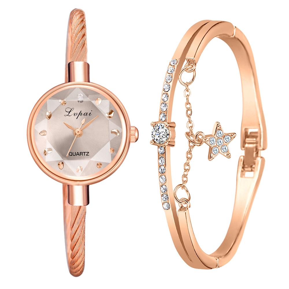 Brand New Ladies Watch Small Rose Gold Bangle Bracelet