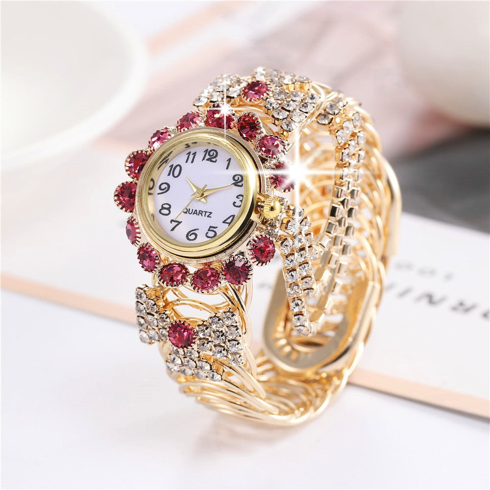 Top Brand Luxury Rhinestone Bracelet Watch Wristwatch