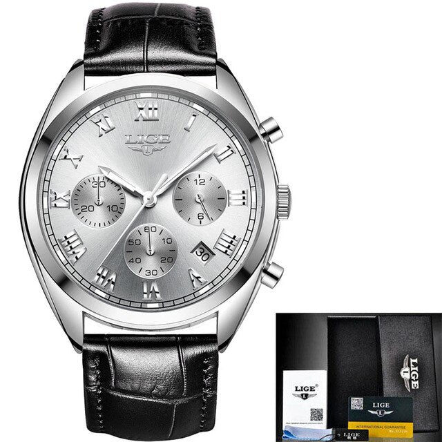 Watch Men LIGE Fashion Business Men Watches Luxury Waterproof