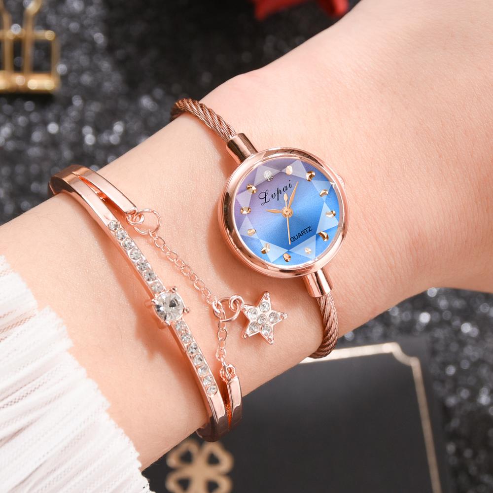 Brand New Ladies Watch Small Rose Gold Bangle Bracelet