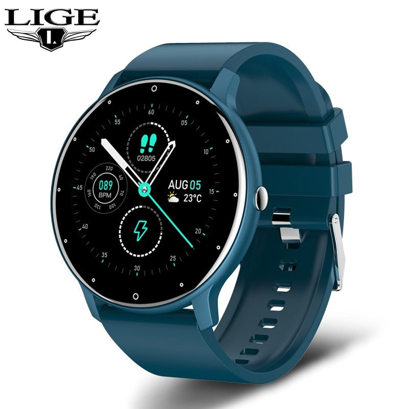 LIGE Fashion Smart Watch Men Fitness Bracelet Sports Tracker