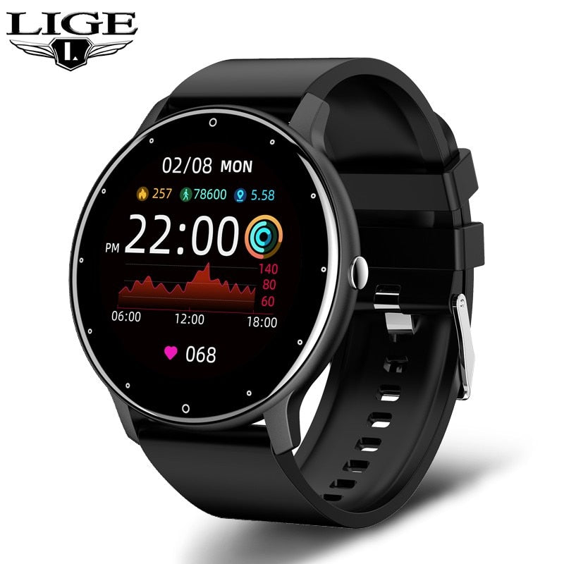 LIGE Fashion Smart Watch Men Fitness Bracelet Sports Tracker