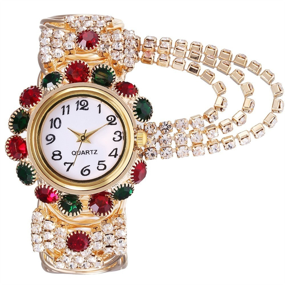 Top Brand Luxury Rhinestone Bracelet Watch Wristwatch