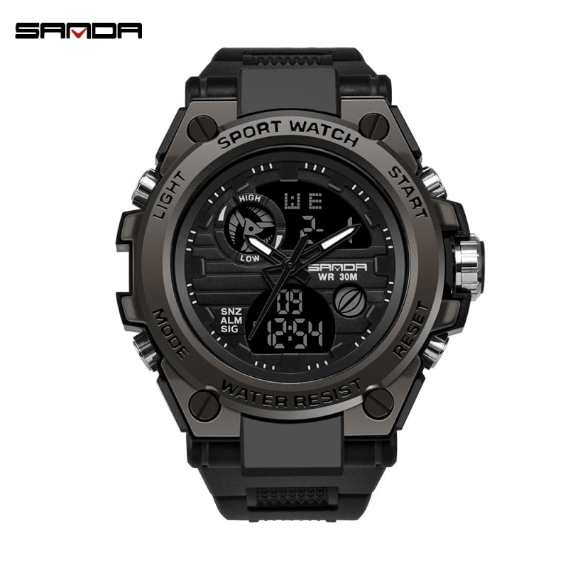 SANDA Brand G Style Men Digital Watch Shock Military Watches