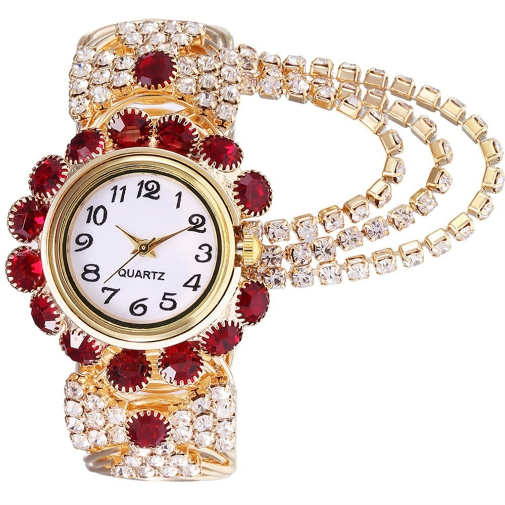 Top Brand Luxury Rhinestone Bracelet Watch Wristwatch