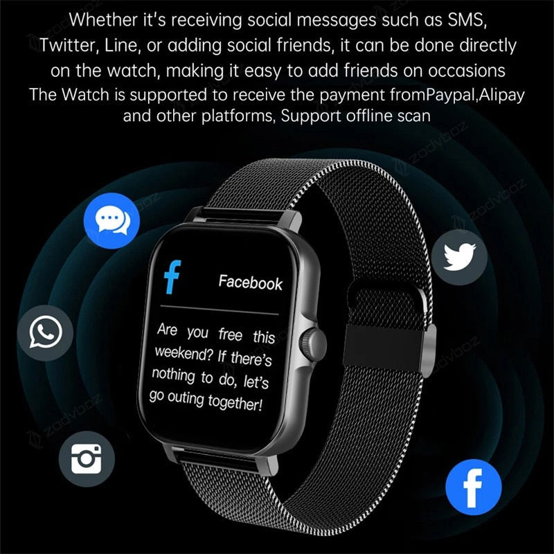 Bluetooth Answer Call Smart Watch Men Fitness Tracker