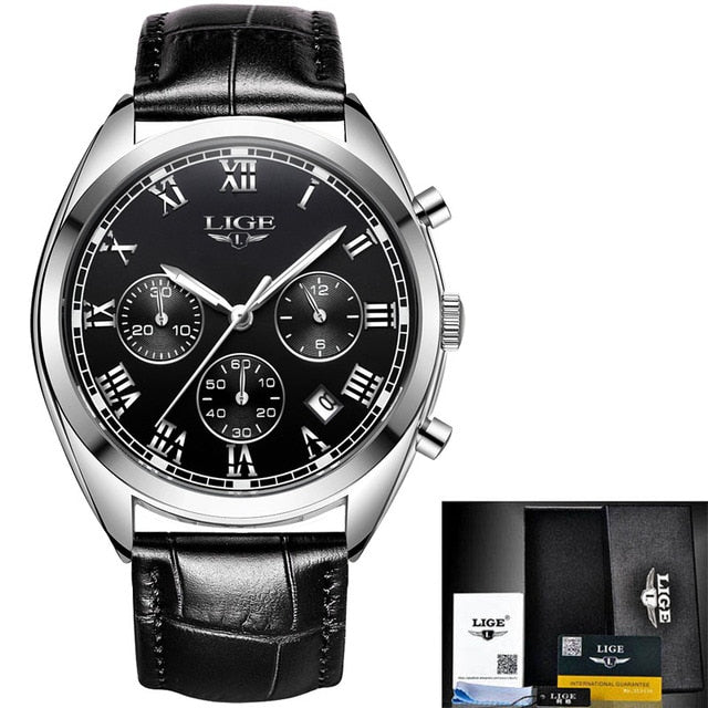 Watch Men LIGE Fashion Business Men Watches Luxury Waterproof