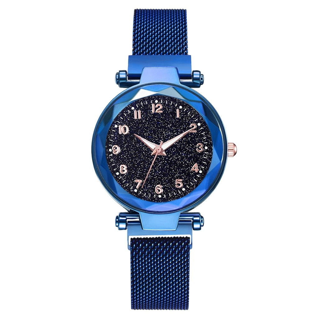 Ladies Magnetic Starry Sky Clock Luxury Women Watches Fashion Diamond