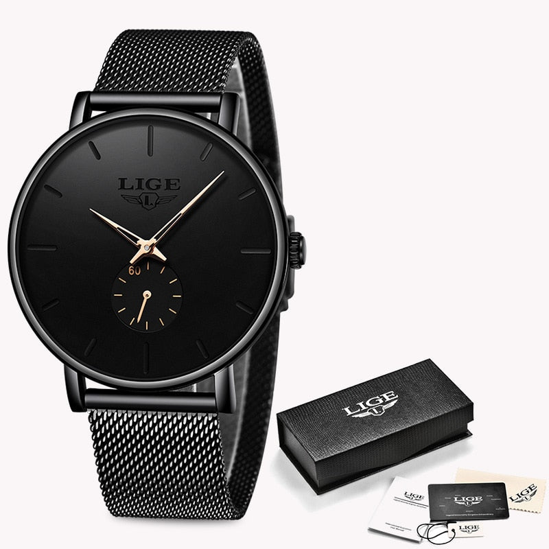 Watch Men LIGE Fashion Business Men Watches Luxury Waterproof