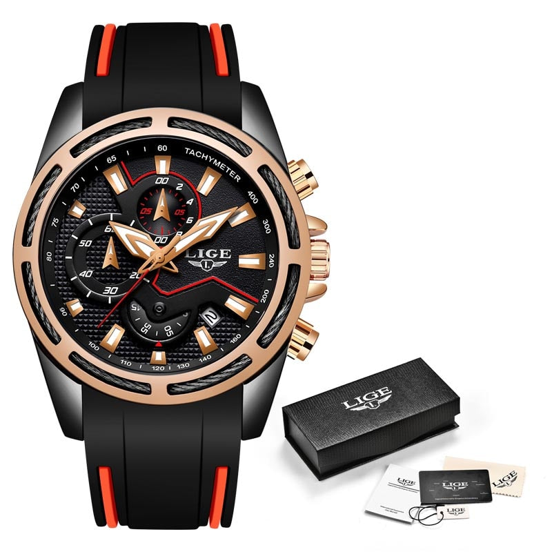 Watch Men LIGE Fashion Business Men Watches Luxury Waterproof