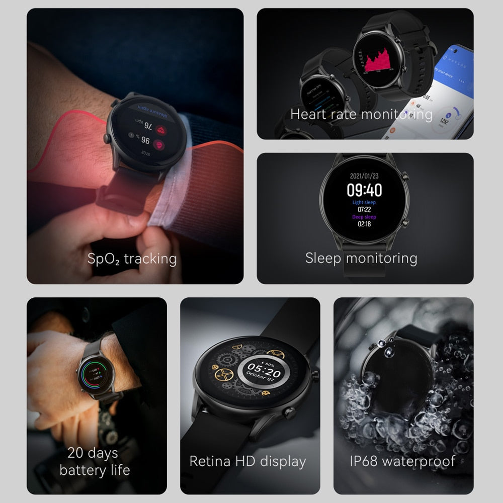 Smart watches IP68 Waterproof Blood oxygen monitor